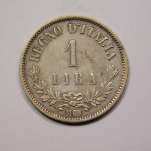 1 Lire Victor Emanuele II 1863 M TTB Italie Argent   EB91299