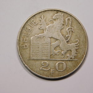 20 Francs 1949 TB+ Belgique Argent EB91321