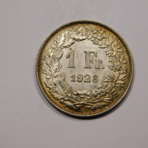 1 Franc Suisse 1928 SUP+ Argent EB91342
