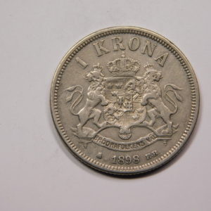 1 Krona Oscar II 1898 TTB+ SUEDE Argent EB91347