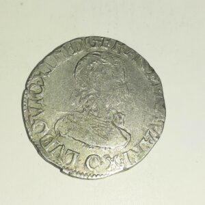 1/2 Franc tête nue au col fraisé Louis XIII 1620 C TB+ RARE R3 Rareté Argent 833°/oo EB91374