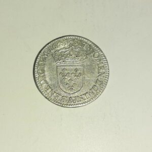 1/12ème d’Ecu 2eme poinçon Warin, buste drapé cuirassé Louis XIII 1643A.(point) I SUP Argent 917°/°° EB91376