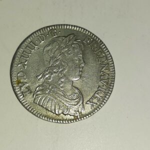 1/4 d’ECU à la mèche longue Louis XIV 1648 Cœur SUP- RARE R2 EB91379