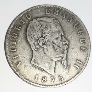 5 Lire Vittorio Emanuele II 1875R TB Italie Argent 900 °/°° EB91391