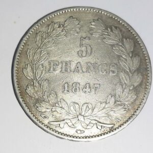 5 Francs Louis-Philippe Ier tête laurée 1847A TB+ EB91396