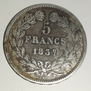 5 Francs Louis Philippe Ier tête nue 1837 K TB EB91397