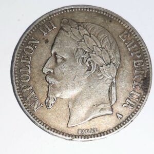 5 Francs Napoléon III tête laurée1868 A TB+ EB91400