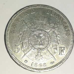 5 Francs Napoléon III tête laurée1868 A TB+ EB91401