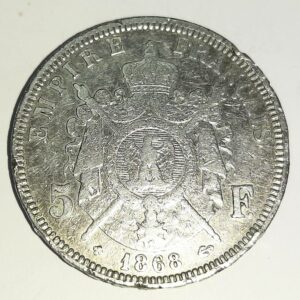 5 Francs Napoléon III tête laurée1868BB TB EB91402