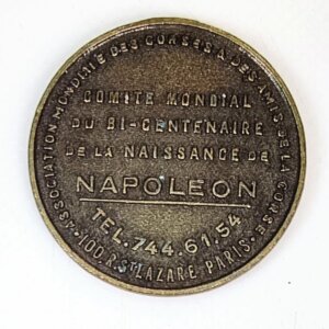 MEDAILLE Comité Mondial Bicentenaire  de la naissance de Napoléon 1er EBM90009