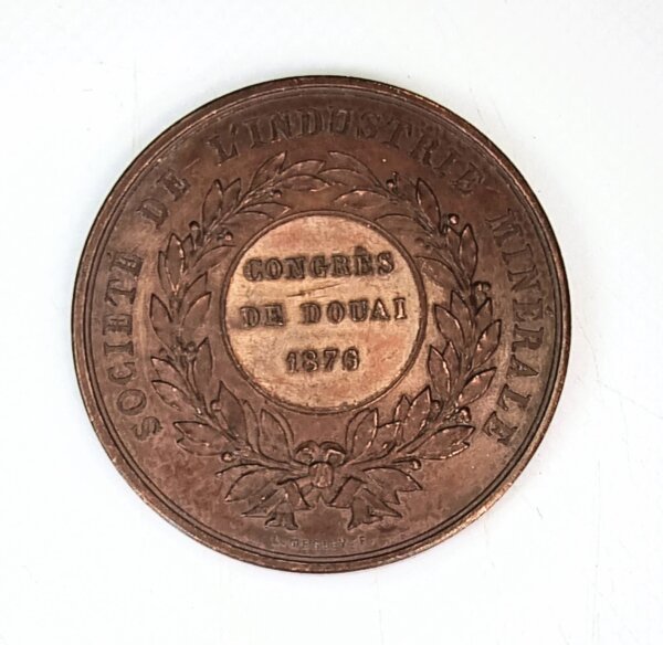 MEDAILLE Ste De L'Industrie Minérale Congrès de DOUAI 1876 EBM90022 – Image 2