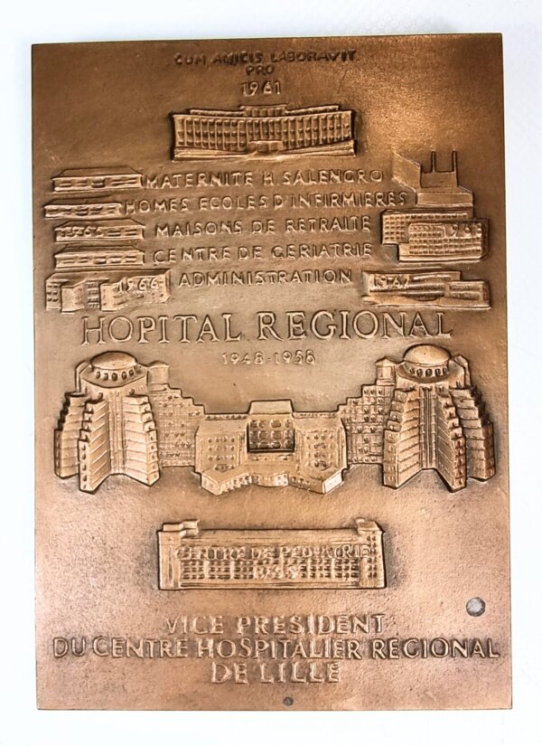 MEDAILLE Claude HURIEZ HOPITAUX DE LILLE  EBM90036 – Image 2