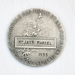 MEDAILLE Association Générale Des Tissus Et Des Matières Textiles Argent 950 0/°° EBM90054
