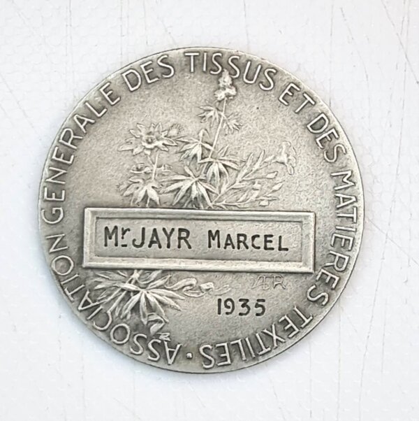 MEDAILLE Association Générale Des Tissus Et Des Matières Textiles Argent 950 0/°° EBM90054 – Image 2