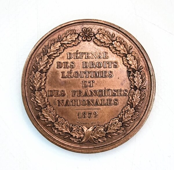 MEDAILLE BERRYER Avocat Député De La Hte Loire 1832 EBM90063 – Image 2