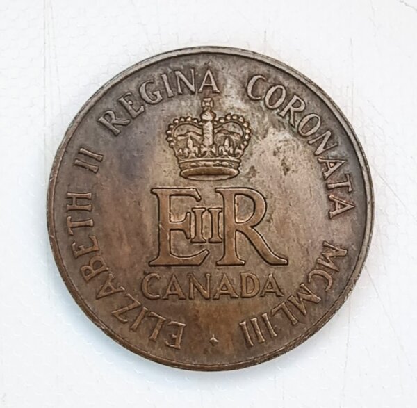 MEDAILLE Commémoration du Couronnement de la Reine ELIZABETH II 1953 EBM90079 – Image 2