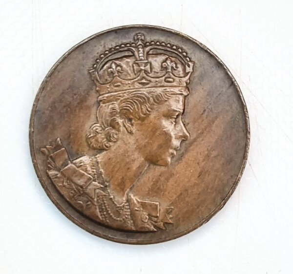 MEDAILLE Commémoration du Couronnement de la Reine ELIZABETH II 1953 EBM90079