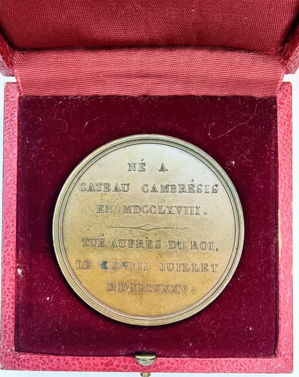 MEDAILLE Mort du Maréchal MORTIER Duc De Trévise 1835 EBM90084 – Image 2
