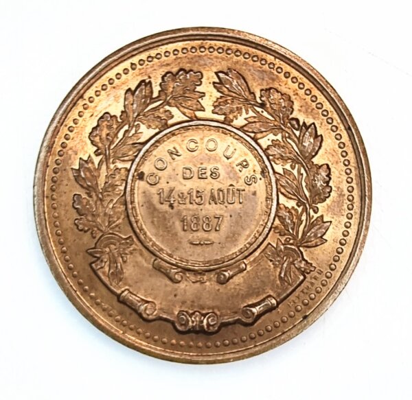 MEDAILLE Concours de Gymnatique REIMS 1887 EBM90001 – Image 2