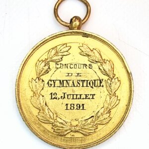 MEDAILLE CONCOURS DE GYMNASTIQUE 12 Juillet1891 EBM90099