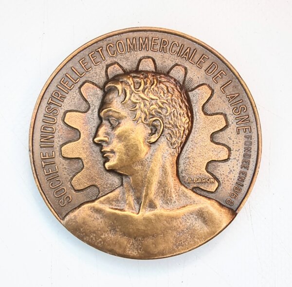 MEDAILLE Ste Industrielle de L'AISNE 1868 EBM90100
