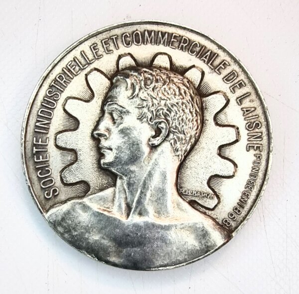 MEDAILLE Ste Industrielle de L'AISNE 1868 EBM90101