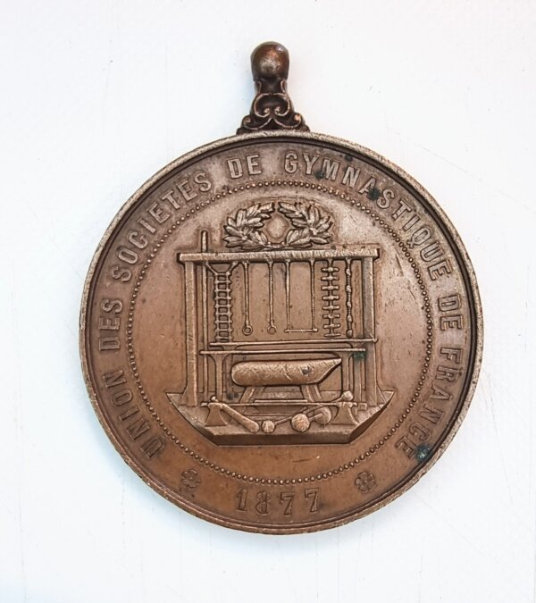 MEDAILLE Union des Sociétés de Gymnastique  de France 1877 VILLE D'EPINAL  EBM90110 – Image 2
