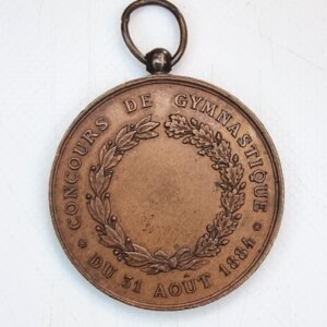 MEDAILLE Fête de La Gymnastique  du 31 Aout 1884Ville de BOULOGNE SUR SEINE 92 EBM90112