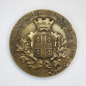 MEDAILLE Art Nouveau Fête Gymnastique Féminine CLERMONT FERRAND 25,26,27 Juillet 1925 EBM90113