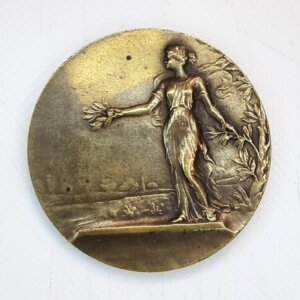 MEDAILLE Art Nouveau Fête Gymnastique Féminine CLERMONT FERRAND 25,26,27 Juillet 1925 EBM90113