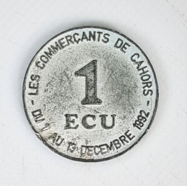 JETON Nécessité Commerçants de CAHORS 1 Ecu1992 EBJ90012 – Image 2