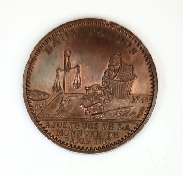JETON Dant Pondus ajusteur de la monnaie de Paris 1767 EBJ90024