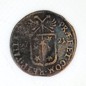 JETON SUISSE VALAIS-SION François-Joseph Supersaxo 1 Batzen 1721 RARE EBJ90026