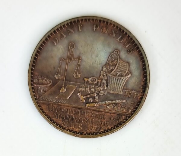 JETON Dant Pondus ajusteur de la monnaie de Paris 1767 EBJ90029
