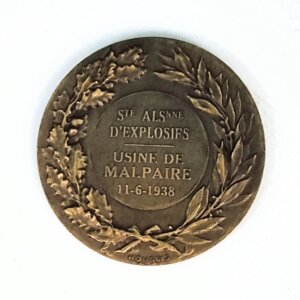 JETON  Société Alsacienne d’explosifs. Usine de MALPAIRE 1938  EBJ90048