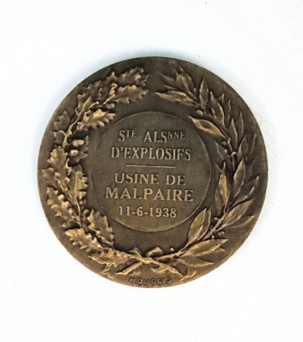 JETON  Société Alsacienne d'explosifs. Usine de MALPAIRE 1938  EBJ90048 – Image 2