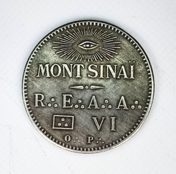 JETON  Franc Maçonnerie jeton de la loge du Mont Sinaï Paris Argent EBJ90049 – Image 2