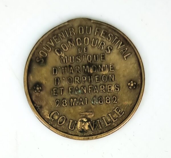 JETON Concours Musique d'Harmonie d'ORPHEON COURVILLE 1882 EBJ90061 – Image 2