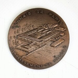 MEDAILLE 5ième République VISITE PESSAC MONNAIE DE PARIS EBM90119