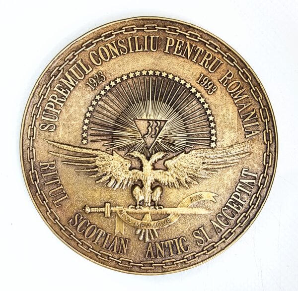 MEDAILLE Maçonnique 33ème Alexandre IOAN CUSA PRINCEPS Roumanie TRES RARE EBM90120 – Image 2