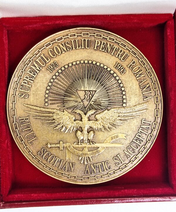 MEDAILLE Maçonnique 33ème Alexandre IOAN CUSA PRINCEPS Roumanie TRES RARE EBM90120 – Image 4