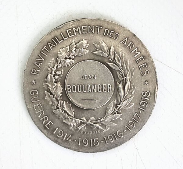 MEDAILLE RAVITAILLEMENT DES ARMEES 14/18 Argent 950°/°° EBM90124 – Image 2