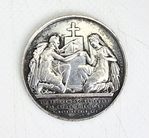 MEDAILLE  MARIAGE ANCIENNE Argent EBM90129