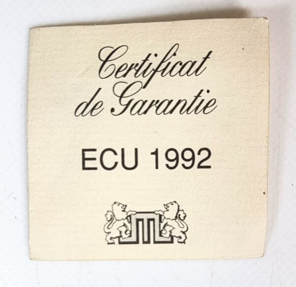 MEDAILLE 5ième République ECU 1992 45000 Exemplaires avec Certificat de Garantie EBM90134 – Image 3