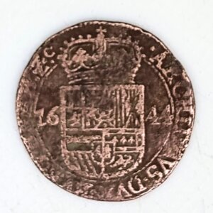 1 Liard Philippe IV 1644 Pays Bas Espagnol Duché de Brabant Belgique TTB EB91417