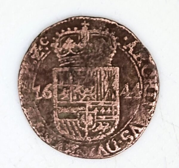 1 Liard Philippe IV 1644 Pays Bas Espagnol Duché de Brabant Belgique TTB EB91417