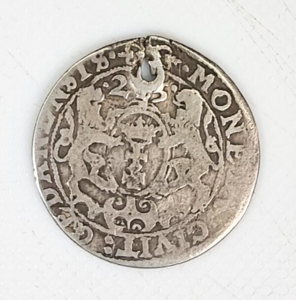 ¼ De Thaler 1625 Sigismond III vasa Danzig Pologne Argent(billon) TB+ EB91418 – Image 2