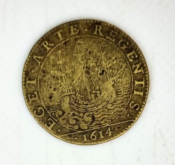 JETON  Etat de BOURGOGNE Louis XIII "La Loi doit être la sauvegarde du peuple" 1614 RARE R1  EBJ90065 – Image 2