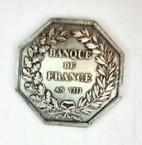 JETON  BANQUE DE FRANCE AN VIII ARGENT  EBJ90069 – Image 2