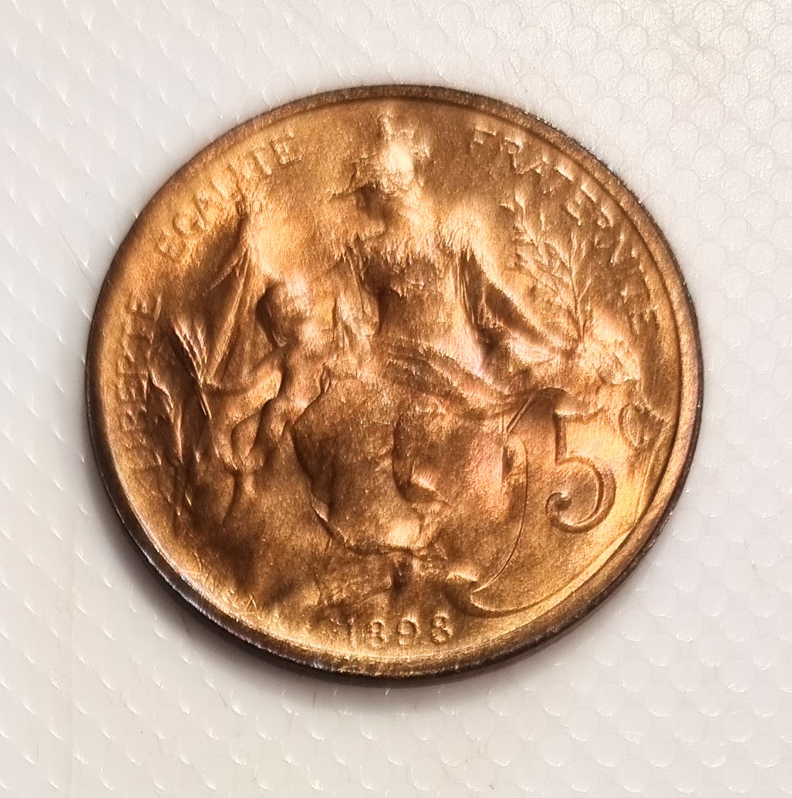 5 Centimes Daniel DUPUIS 1898 SPL EB91148 – Image 2